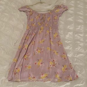 purple floral dress